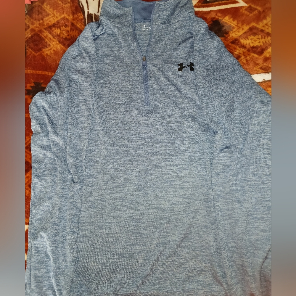 Under Armour Heat Gear Blue-Grey Long Sleeve Pullover